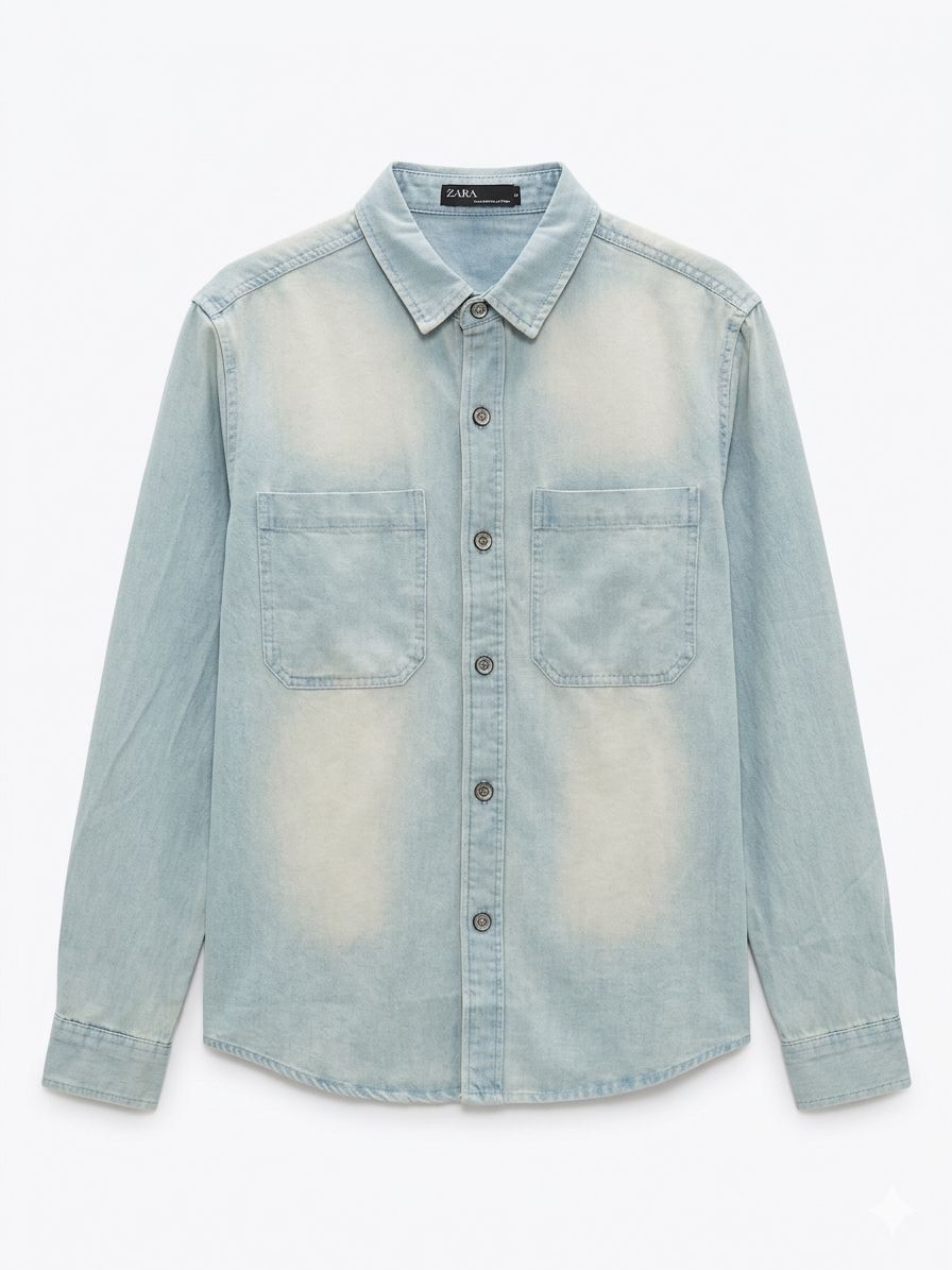 قميص دنيم KH Society Vintage Wash Overshirt