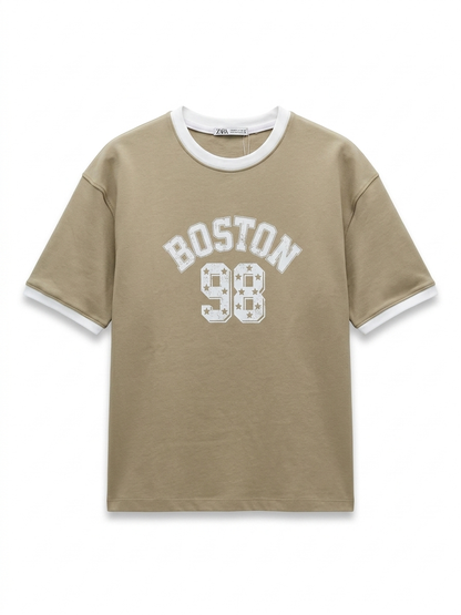 Boston | Oversized Cotton Tee | KH Streetwear